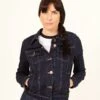 CAZADORA VAQUERA DE MUJER PATTI DARK BLUE 1 CAZADORA VAQUERA DE MUJER PATTI DARK BLUE -Capitan Denim chaqueta vaquera azul oscura denim de mujer hecha en espana comoda vintage