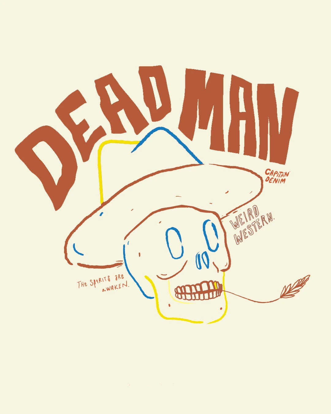 CAMISETA UNISEX CREMA OVERSIZE DEAD MAN 4 CAMISETA UNISEX CREMA OVERSIZE DEAD MAN - Imagen 2