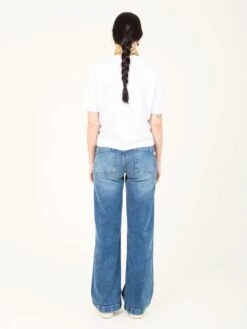 WIDE LEG LUPE MID USED BLUE -Capitan Denim det