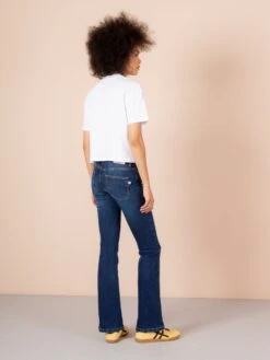 PANTALÓN VAQUERO BOOTCUT DE MUJER JOPLIN DARK USED BLUE -Capitan Denim jeans dark blue mujer bootcut produccion local espana