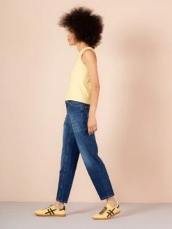 TULSA DARK BLUE -Capitan Denim jeans momfit azul oscuro mujer denim sostenibles