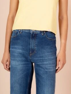 TULSA DARK BLUE -Capitan Denim jeans mujer momfit denim azul oscuro elastano sostenibles