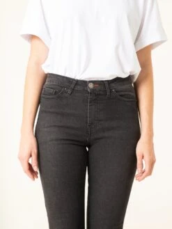 PANTALONES PITILLOS DE MUJER DENVER USED BLACK -Capitan Denim jeans negros pitillos de mujer hecho en espana