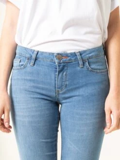 PANTALONES SKINNY DE MUJER HARDY MID BLUE -Capitan Denim jeans pitillos azules de mujer comodos hechos en espana sostenibles