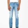 PANTALON VAQUERO SLIM DE HOMBRE FLAMINGO LIGHT BLUE ORGANIC COTTON -Capitan Denim jeans vaqueros azul claro de hombre rectos hechos en espana comodos