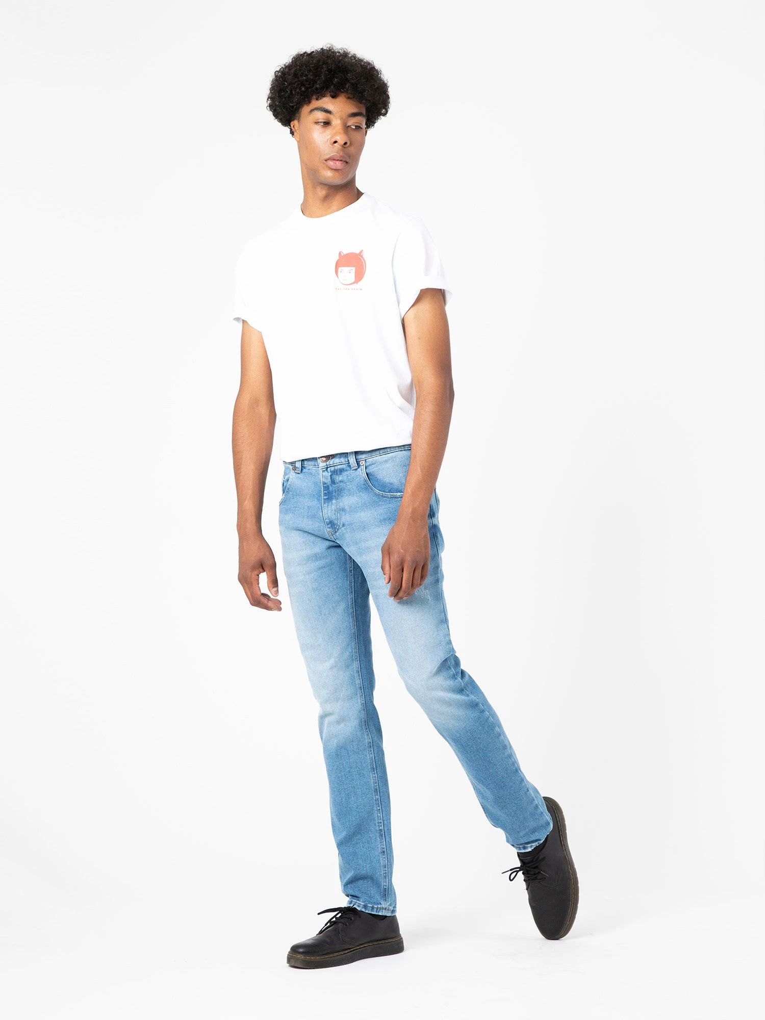 PANTALON VAQUERO SLIM DE HOMBRE FLAMINGO LIGHT BLUE ORGANIC COTTON 6 PANTALON VAQUERO SLIM DE HOMBRE FLAMINGO LIGHT BLUE ORGANIC COTTON - Imagen 4