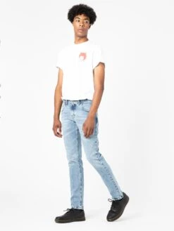 PANTALONES VAQUEROS SLIM DE HOMBRE FLAMINGO LIGHT BLUE 13 PANTALONES VAQUEROS SLIM DE HOMBRE FLAMINGO LIGHT BLUE -Capitan Denim jeans vaqueros de hombre tapered relaxed hechos en espana comodos sostenibles