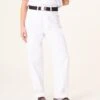 PANTALONES MOMFIT DE MUJER TULSA WHITE -Capitan Denim pantalon blanco de mujer momfit hecho en espana comodo sostenible basicos
