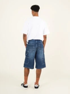 BERMUDAS VAQUERAS DE HOMBRE ROLLINS MID BLUE -Capitan Denim pantalon corto vaquero de hombre azul claro hecho en espana sostenible comodo