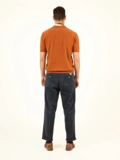 CELENTANO MARINE BLUE 12 CELENTANO MARINE BLUE -Capitan Denim pantalon de hombre azul marino chino relajado comodo sostenible hecho en espana