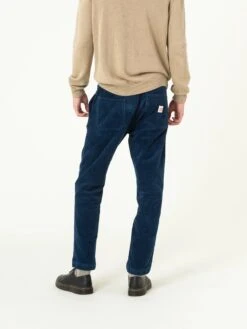Pantalón De Pana De Hombre BONET BLUE -Capitan Denim pantalon de hombre de pana comodo hecho en espana azul marino cintura elastica