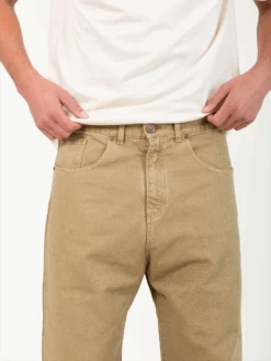 PAXTON OLD CAMEL -Capitan Denim pantalon de hombre marron claro camel baggy relaxed hecho en espana comodo sostenible