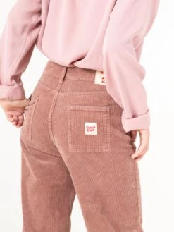 Pantalón De Pana De Mujer IKETTE PINK 12 Pantalón De Pana De Mujer IKETTE PINK -Capitan Denim pantalon de pana de mujer rosas relaxed recto comodo hecho en espana sostenible