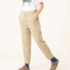 PANTALÓN JOGGER DE TENCEL™ Lyocell Fibers ELIS HAZLENUT -Capitan Denim pantalon de verano de mujer de tencel beige hecho en espana