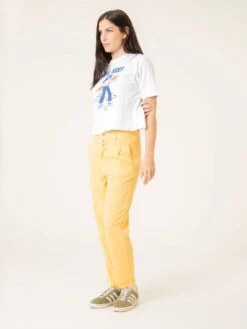 PANTALÓN JOGGER DE TENCEL™ Lyocell Fibers ELIS YELLOW -Capitan Denim pantalon largo de mujer para verano amarillo