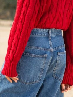 LAFORET MID BLUE BARREL FIT -Capitan Denim pantalon mujer mid blue barrel jeans comodos hechos en espana