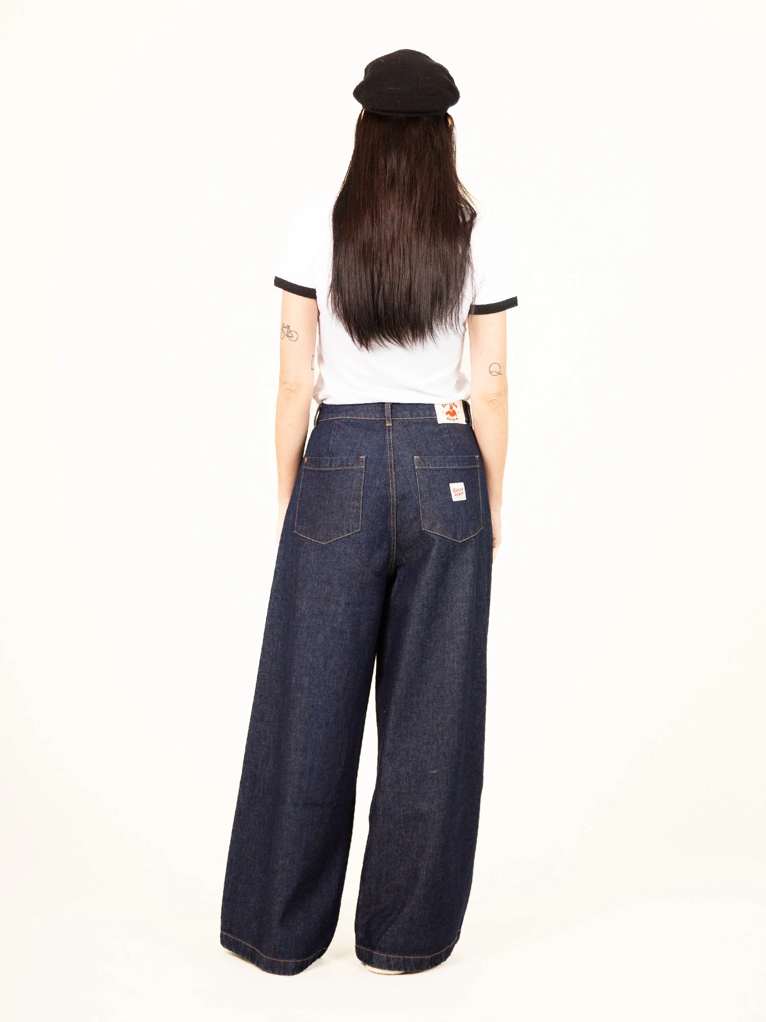 JEANS WIDE LEG DE MUJER TENCEL™ Lyocell Fibers YAYOI DARK BLUE 5 JEANS WIDE LEG DE MUJER TENCEL™ Lyocell Fibers YAYOI DARK BLUE - Imagen 3