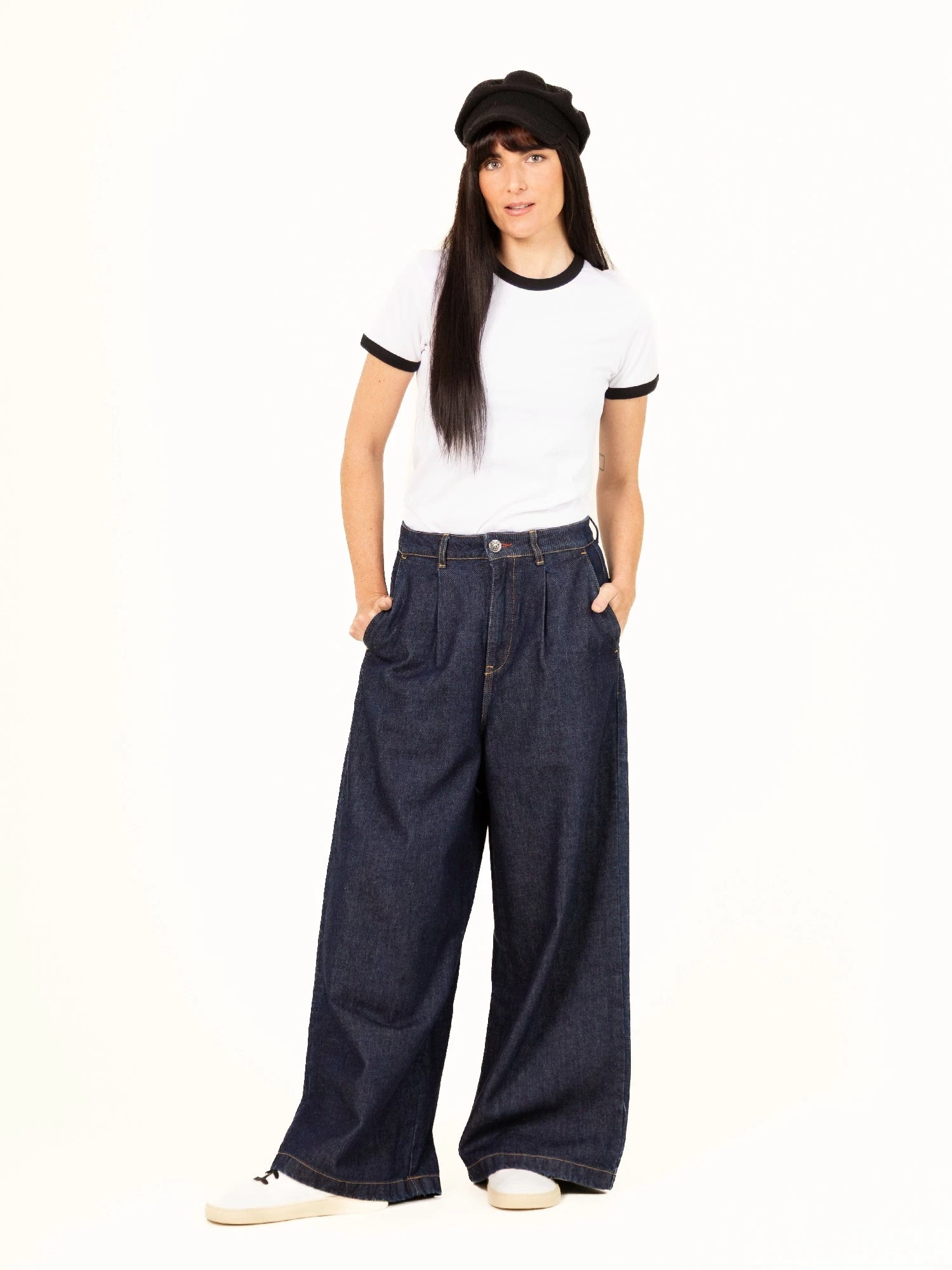 JEANS WIDE LEG DE MUJER TENCEL™ Lyocell Fibers YAYOI DARK BLUE 4 JEANS WIDE LEG DE MUJER TENCEL™ Lyocell Fibers YAYOI DARK BLUE - Imagen 2