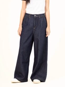 JEANS WIDE LEG DE MUJER TENCEL™ Lyocell Fibers YAYOI DARK BLUE