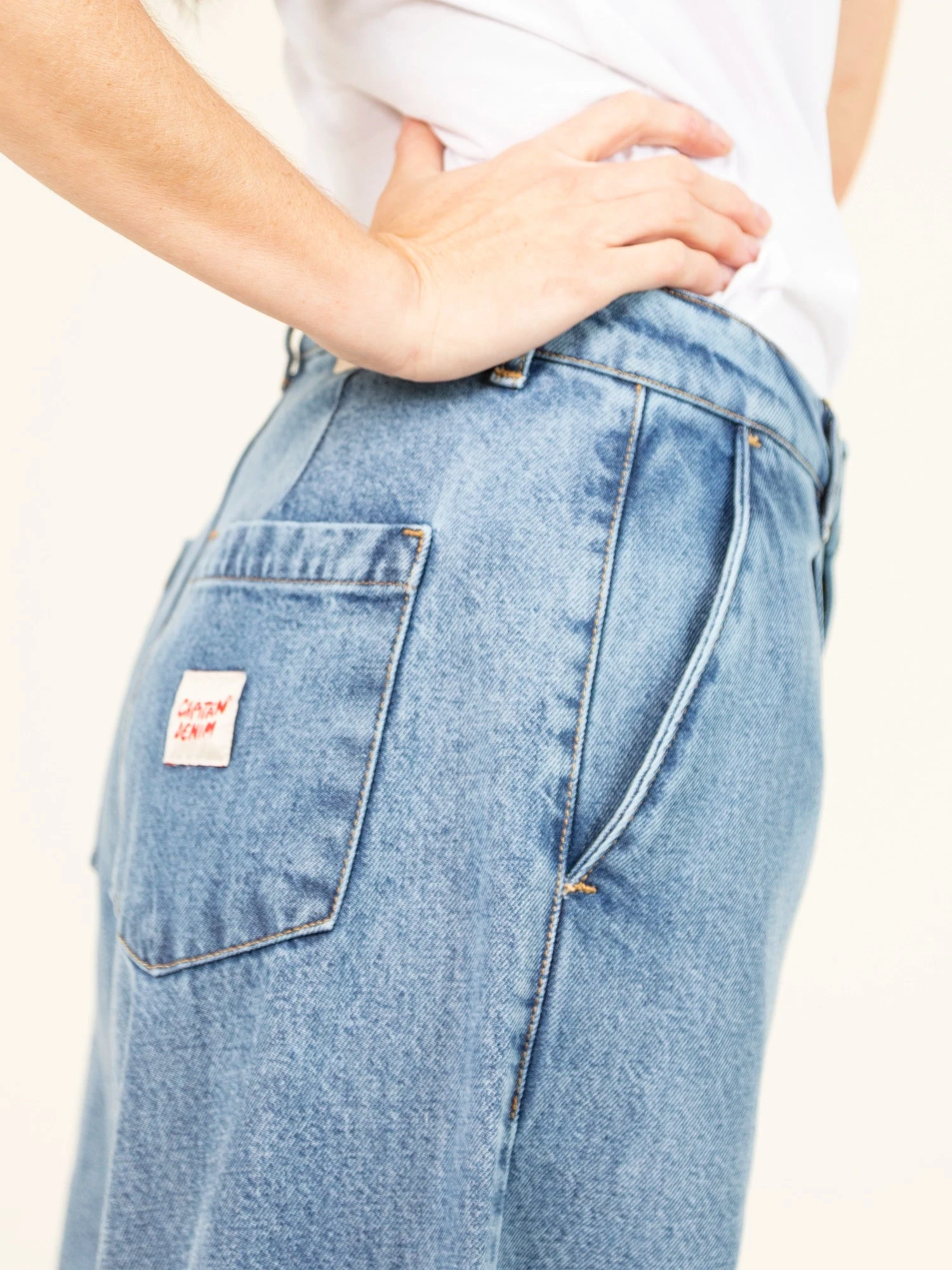 JEANS WIDE LEG TENCEL™ Lyocell Fibers DE MUJER YAYOI LIGHT BLUE 9 JEANS WIDE LEG TENCEL™ Lyocell Fibers DE MUJER YAYOI LIGHT BLUE - Imagen 7