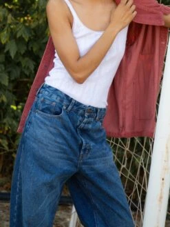 LABELLE VINTAGE MID BLUE 12 LABELLE VINTAGE MID BLUE -Capitan Denim pantalon vaquero mujer baggy dad straight mid blue sostenible