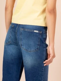 TULSA DARK BLUE -Capitan Denim pantalon vaquero mujer momfit azul oscuro comodo