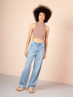 LABELLE VINTAGE LIGHT BLUE 11 LABELLE VINTAGE LIGHT BLUE -Capitan Denim pantalon vaquero mujer straight baggy dad light blue