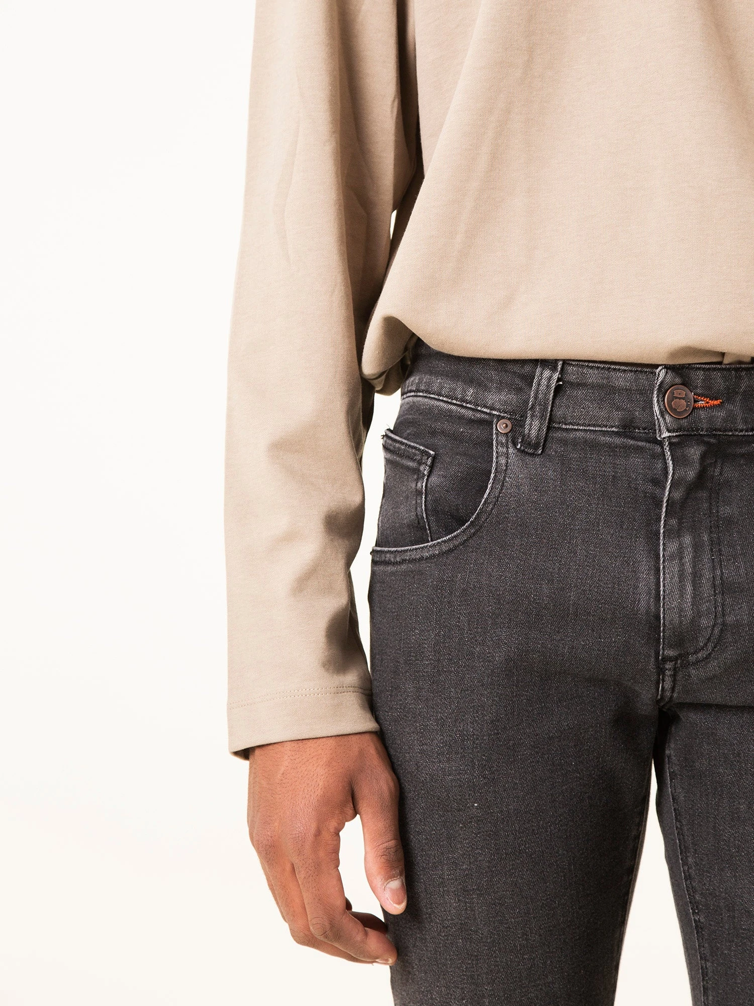 PANTALON VAQUERO SLIM DE HOMBRE FLAMINGO DARK GREY ORGANIC COTTON 8 PANTALON VAQUERO SLIM DE HOMBRE FLAMINGO DARK GREY ORGANIC COTTON - Imagen 7