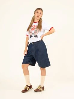 BERMUDAS VAQUERAS DE MUJER SABINE DARK BLUE 11 BERMUDAS VAQUERAS DE MUJER SABINE DARK BLUE -Capitan Denim pantalones cortos bermudas vaqueras denim relaxed de mujer oversize comodas hechas en espana sostenibles 1 80725968 93f8 4803 949e 3947829ba6c9