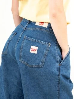 BERMUDAS VAQUERAS DE MUJER SABINE MID BLUE -Capitan Denim pantalones cortos bermudas vaqueras denim relaxed de mujer oversize comodas hechas en espana sostenibles 6