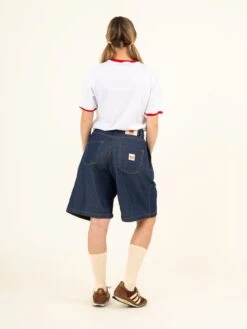 BERMUDAS VAQUERAS DE MUJER SABINE DARK BLUE 13 BERMUDAS VAQUERAS DE MUJER SABINE DARK BLUE -Capitan Denim pantalones cortos bermudas vaqueras denim relaxed de mujer oversize comodas hechas en espana sostenibles 7