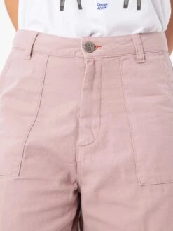 BERMUDAS DE MUJER KAYE PINK 15 BERMUDAS DE MUJER KAYE PINK -Capitan Denim pantalones cortos de mujer de algodon rosas sostenibles hechas en espana
