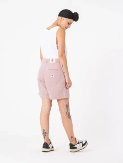 BERMUDAS DE MUJER KAYE PINK 18 BERMUDAS DE MUJER KAYE PINK -Capitan Denim pantalones cortos de mujer de algodon rosas sostenibles hechas en espana comodas