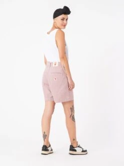 BERMUDAS DE MUJER KAYE PINK 14 BERMUDAS DE MUJER KAYE PINK -Capitan Denim pantalones cortos de mujer rosas de algodon sostenibles hechas en espanas comodas