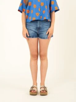 PANTALONES CORTOS DE MUJER MINA MID BLUE