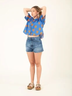 PANTALONES CORTOS DE MUJER MINA MID BLUE -Capitan Denim pantalones cortos shorts vaqueras denim de mujer comodas hechas en espana sostenibles 4 3d183d57 562f 4fbd a121 9010f131ba9f