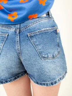 PANTALONES CORTOS DE MUJER MINA MID BLUE -Capitan Denim pantalones cortos shorts vaqueras denim de mujer comodas hechas en espana sostenibles 7 58a589e2 fe5f 4d03 b507 b659df19dfd2