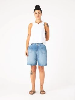 BERMUDAS VAQUERAS DE MUJER MAZZY LIGHT BLUE