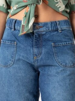 BERMUDAS VAQUERAS DE MUJER MAZZY MID BLUE 15 BERMUDAS VAQUERAS DE MUJER MAZZY MID BLUE -Capitan Denim pantalones cortos vaqueros de mujer azul medio hechos en espana sostenibles