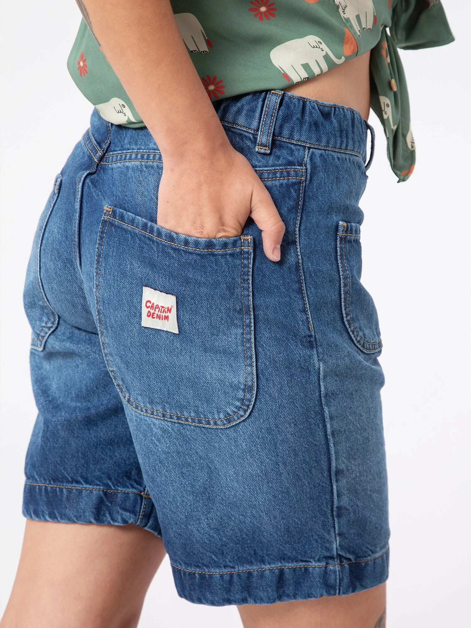 BERMUDAS VAQUERAS DE MUJER MAZZY MID BLUE 8 BERMUDAS VAQUERAS DE MUJER MAZZY MID BLUE - Imagen 6