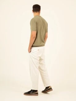 CELENTANO RAW COTON 12 CELENTANO RAW COTON -Capitan Denim pantalones de hombre blancos chinos relajados comodo sostenible hecho en espana