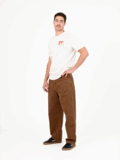 PAXTON OLD BROWN -Capitan Denim pantalones de hombre marron oscuros baggy relaxed hecho en espana comodo sostenibles
