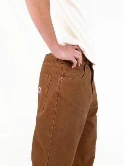 PAXTON OLD BROWN -Capitan Denim pantalones de hombre marron oscuros baggy relaxed hecho en espana comodos sostenible