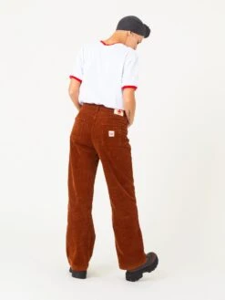 Pantalones De Mujer De Pana IKETTE DARK BROWN -Capitan Denim pantalones de pana de mujer hecho en espana comodos culotte marron oscuro