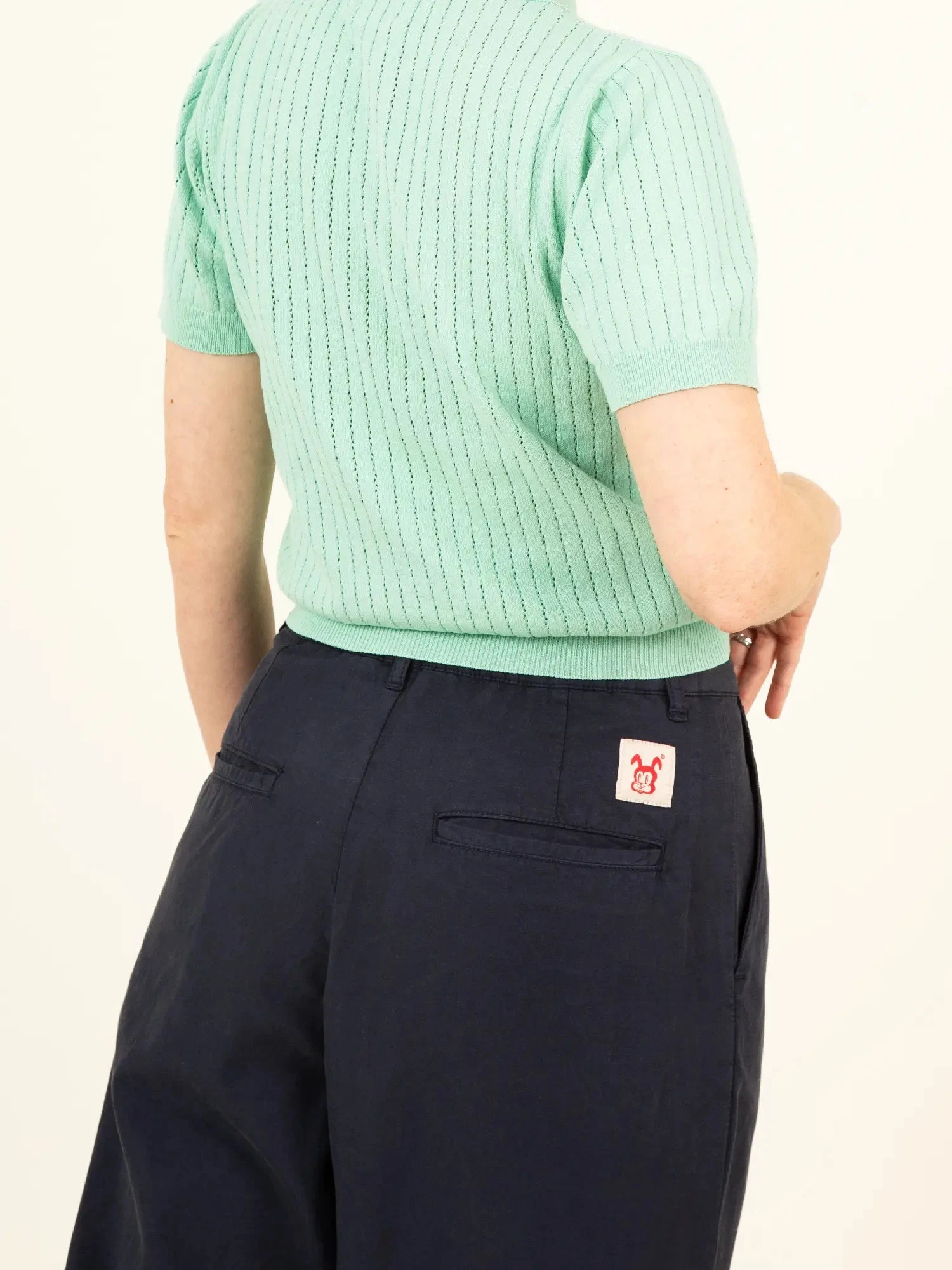 PANTALÓN DE VERANO DE MUJER NARA MARINE BLUE 7 PANTALÓN DE VERANO DE MUJER NARA MARINE BLUE - Imagen 5