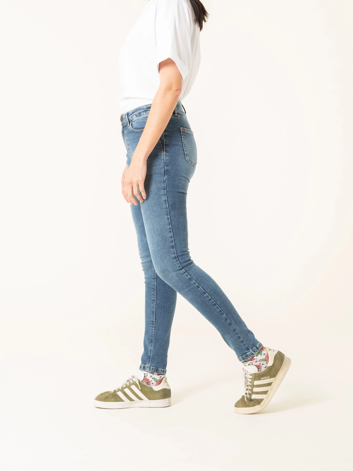 PANTALONES PITILLOS DE MUJER DENVER MID BLUE 6 PANTALONES PITILLOS DE MUJER DENVER MID BLUE - Imagen 4