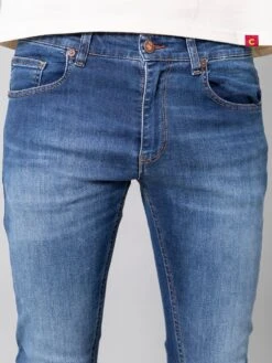 PANTALONES VAQUEROS PITILLO DE HOMBRE DUTRONC MID BLUE -Capitan Denim pantalones pitillos de hombre vaqueros comodos azul oscuro vintage sostenible hecho en espana skinny