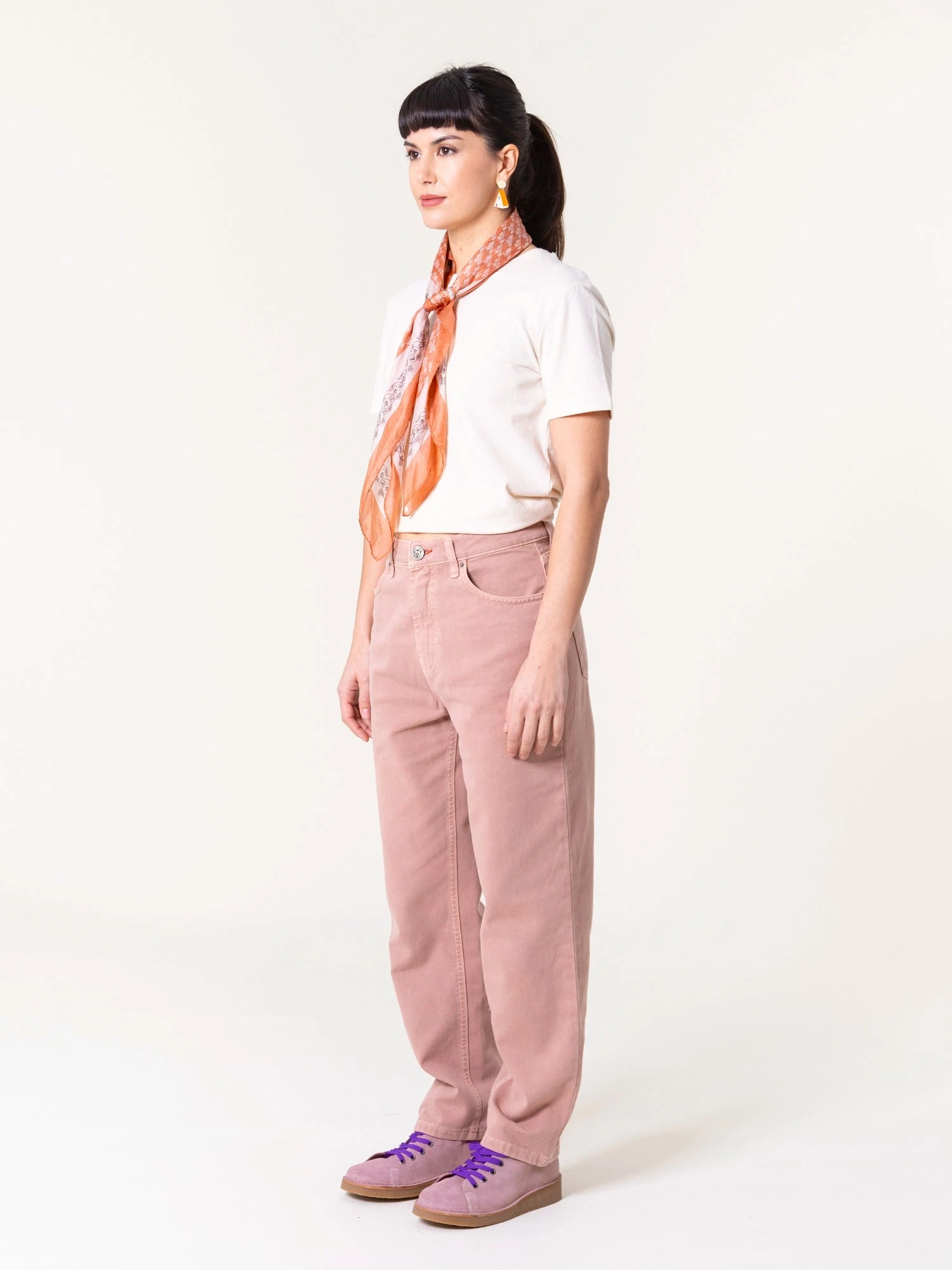 PANTALONES MOMFIT DE MUJER TULSA PALE PINK 5 PANTALONES MOMFIT DE MUJER TULSA PALE PINK - Imagen 3