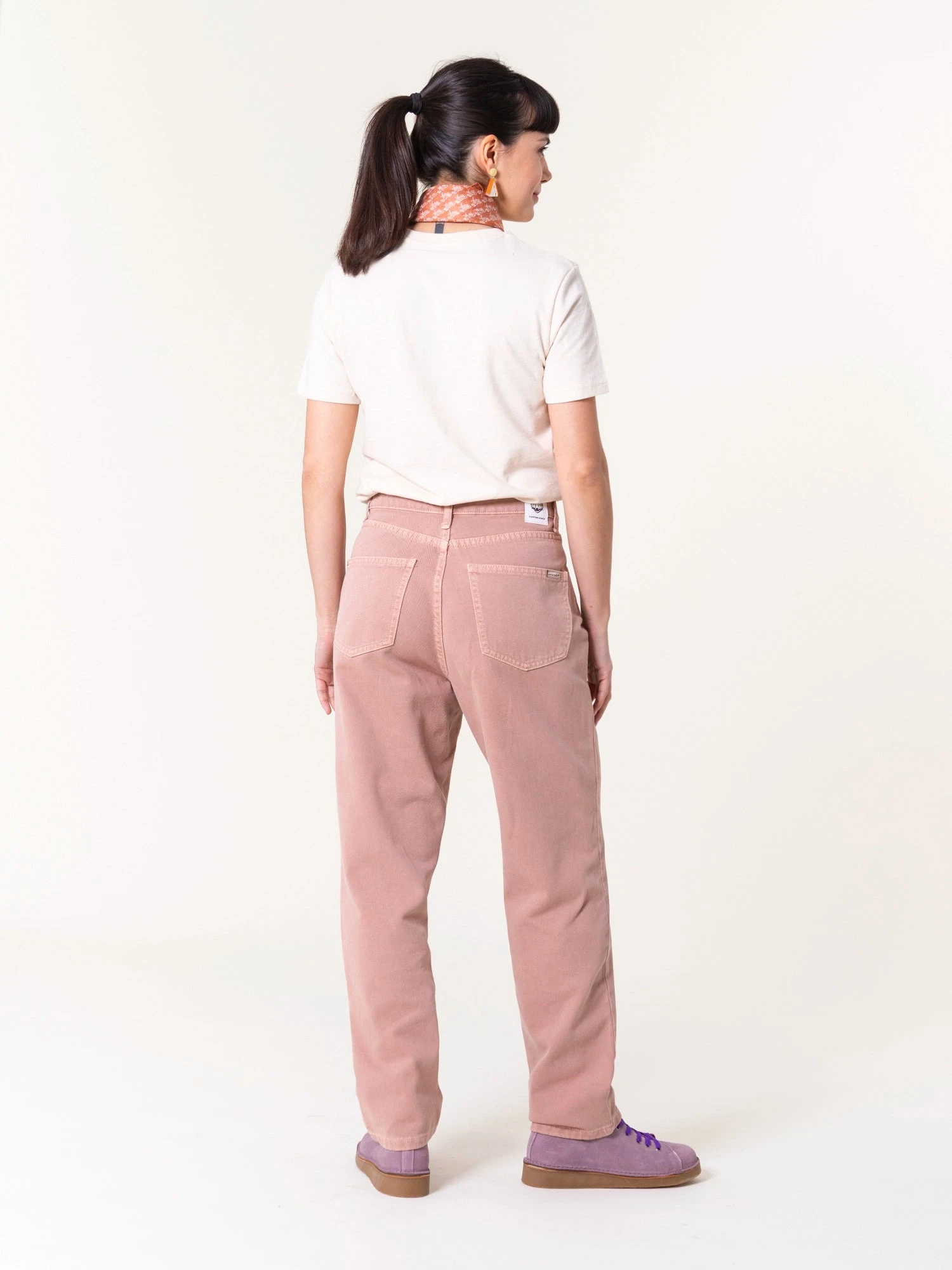 PANTALONES MOMFIT DE MUJER TULSA PALE PINK 7 PANTALONES MOMFIT DE MUJER TULSA PALE PINK - Imagen 5
