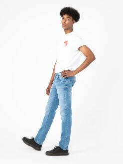 PANTALON VAQUERO SLIM DE HOMBRE FLAMINGO LIGHT BLUE ORGANIC COTTON 11 PANTALON VAQUERO SLIM DE HOMBRE FLAMINGO LIGHT BLUE ORGANIC COTTON -Capitan Denim pantalones vaqueros azul claro de hombre rectos hechos en espana